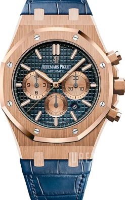 Royal Oak Blå/Läder Ø41 mm