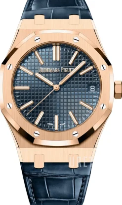 Royal Oak Blå/Läder Ø41 mm