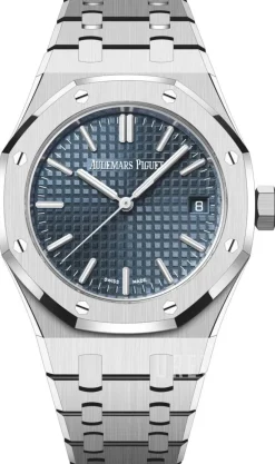 Royal Oak Blå/Stål Ø37 mm