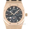 Royal Oak Dual Time Svart/Läder Ø39 mm