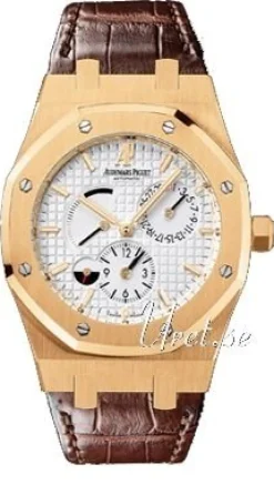 Royal Oak Dual Time Vit/Läder Ø39 mm