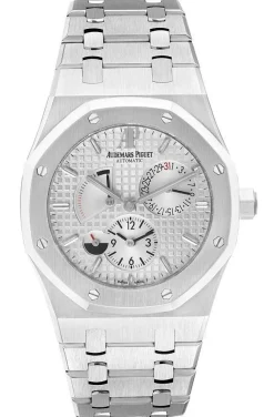 Royal Oak Dual Time Vit/Stål Ø39 mm