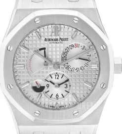 Royal Oak Dual Time Vit/Stål Ø39 mm