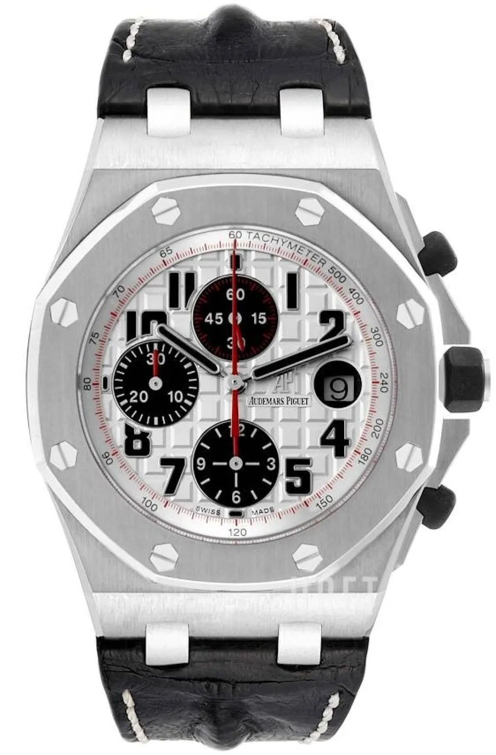 Royal Oak Offshore Chronograph Silverfärgad/Läder Ø42 mm