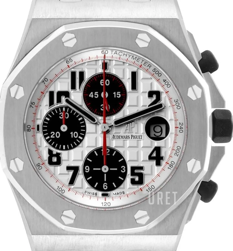 Royal Oak Offshore Chronograph Silverfärgad/Läder Ø42 mm