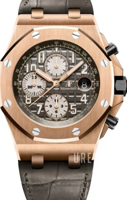 Royal Oak Offshore Grå/Läder Ø42 mm