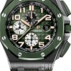 Royal Oak Offshore Grön/Gummi Ø44 mm