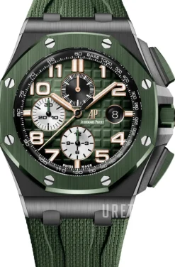 Royal Oak Offshore Grön/Gummi Ø44 mm