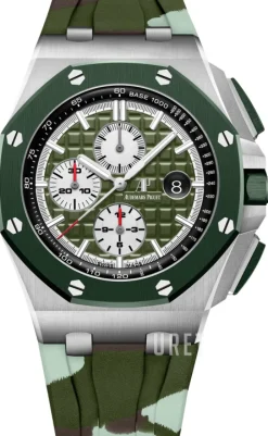 Royal Oak Offshore Grön/Gummi Ø44 mm