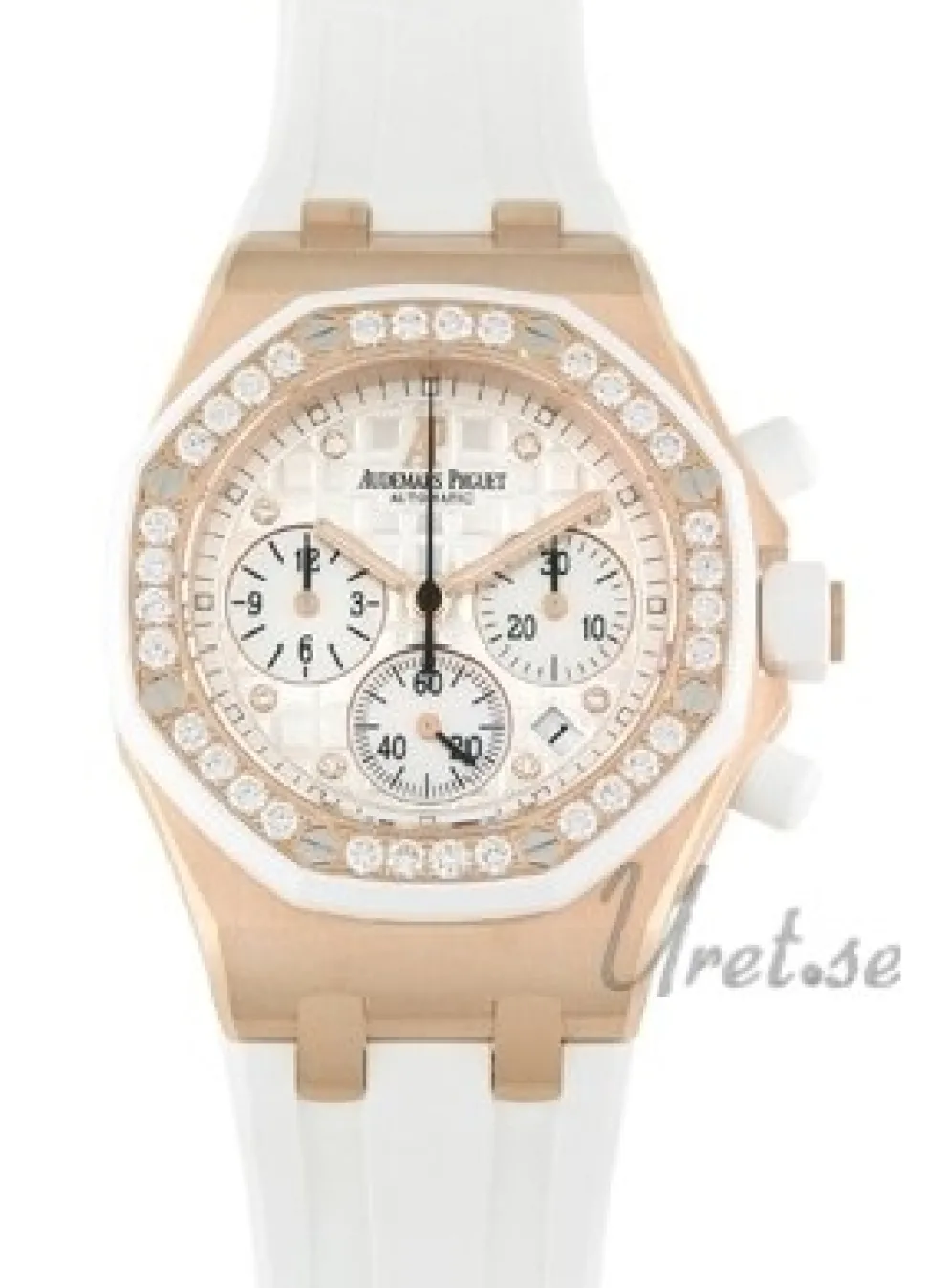 Royal Oak Offshore Lady Chronograph Vit/Gummi Ø37 mm