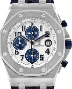 Royal Oak Offshore Navy Chronograph Vit/Läder Ø42 mm