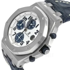 Royal Oak Offshore Navy Chronograph Vit/Läder Ø42 mm