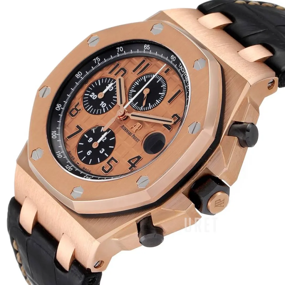 Royal Oak Offshore Roséguldstonad/Läder Ø42 mm