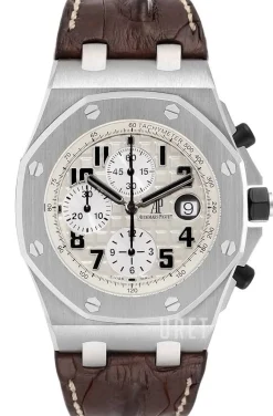 Royal Oak Offshore Safari Chronograph Vit/Läder Ø42 mm