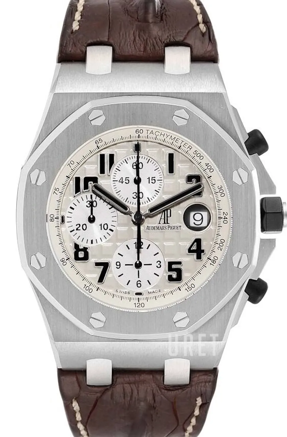 Royal Oak Offshore Safari Chronograph Vit/Läder Ø42 mm