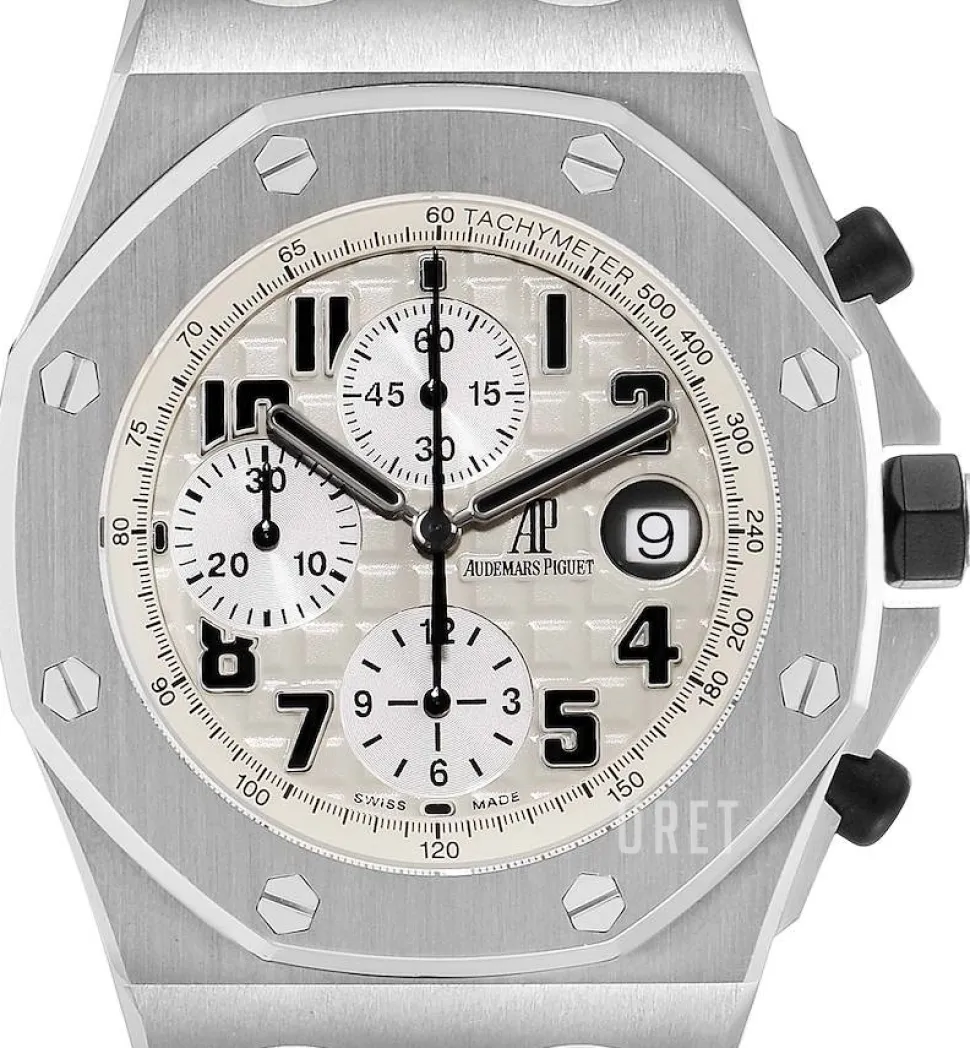 Royal Oak Offshore Safari Chronograph Vit/Läder Ø42 mm