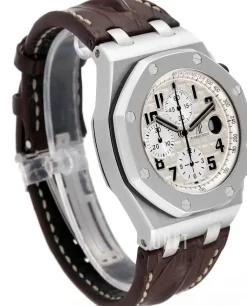 Royal Oak Offshore Safari Chronograph Vit/Läder Ø42 mm