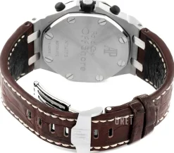 Royal Oak Offshore Safari Chronograph Vit/Läder Ø42 mm