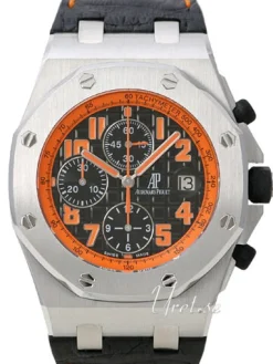 Royal Oak Offshore Volcano Chronograph Svart/Läder Ø42 mm
