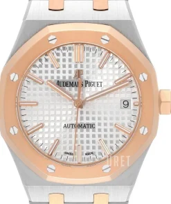 Royal Oak Silverfärgad/18 karat roséguld Ø37 mm