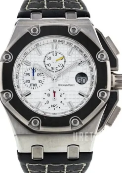 Royal Oak Silverfärgad/Läder Ø45 mm