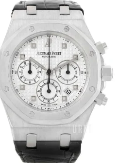 Royal Oak Silverfärgad/Läder Ø39 mm