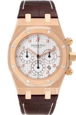 Royal Oak Silverfärgad/Läder Ø39 mm