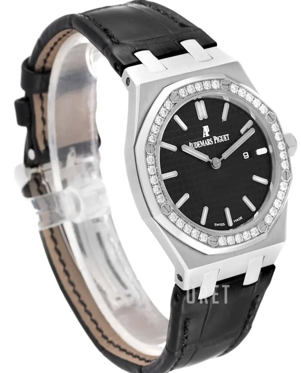 Royal Oak Svart/Läder Ø33 mm