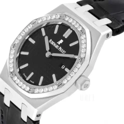 Royal Oak Svart/Läder Ø33 mm