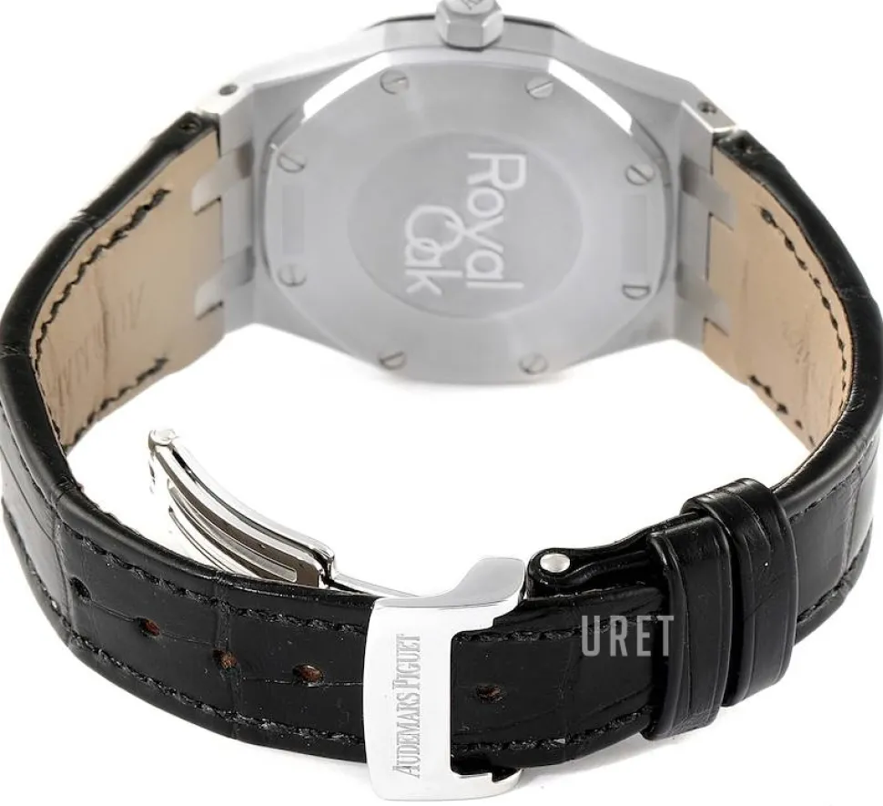 Royal Oak Svart/Läder Ø33 mm