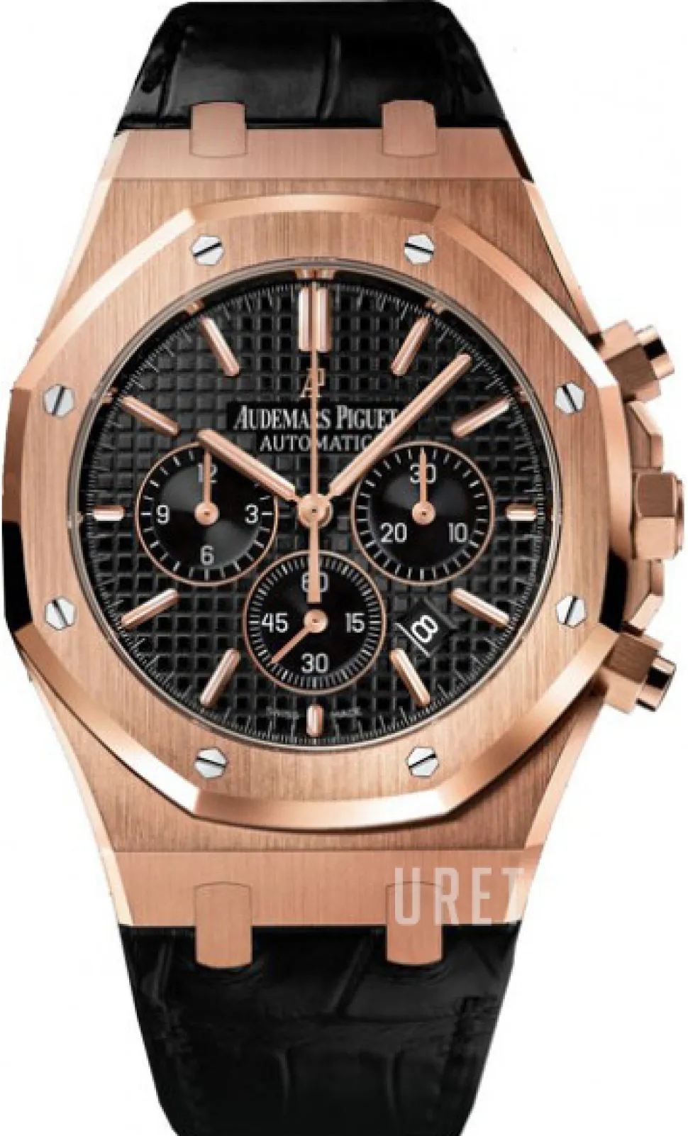 Royal Oak Svart/Läder Ø41 mm