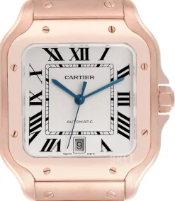 Santos De Silverfärgad/18 karat roséguld