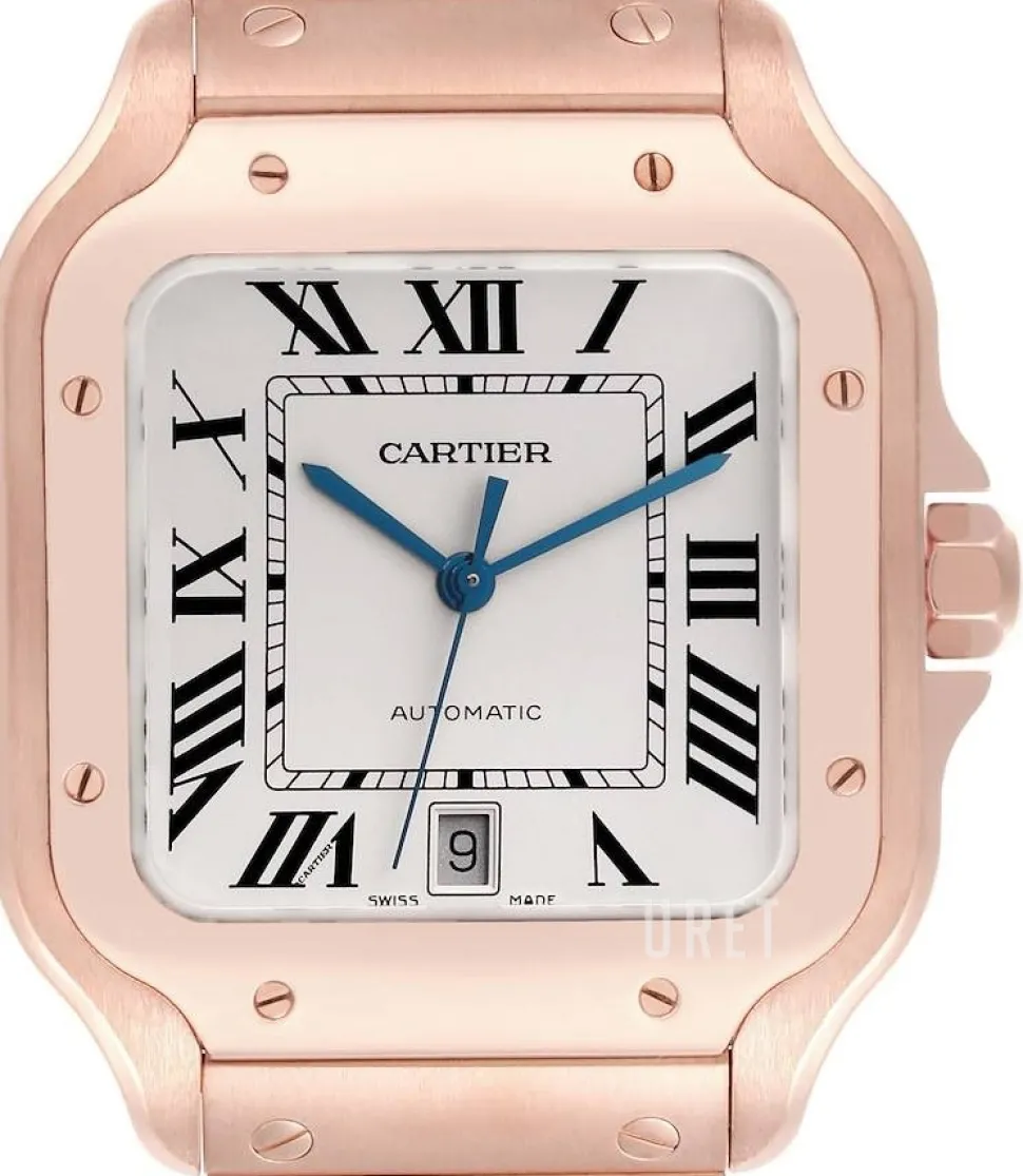 Santos De Silverfärgad/18 karat roséguld