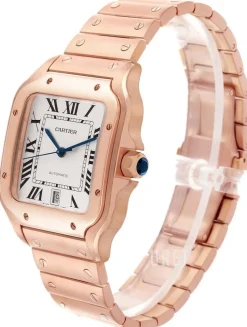 Santos De Silverfärgad/18 karat roséguld