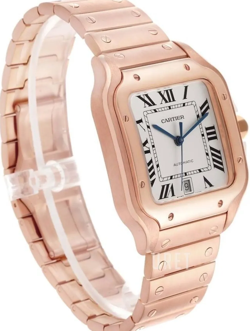 Santos De Silverfärgad/18 karat roséguld