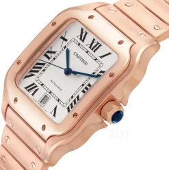 Santos De Silverfärgad/18 karat roséguld