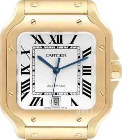 Santos De Silverfärgad/18 karat gult guld