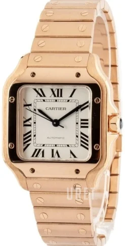 Santos De Silverfärgad/18 karat roséguld