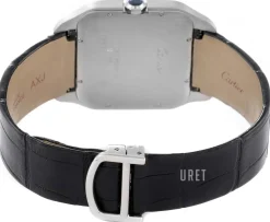 Santos Dumont Silverfärgad/Läder 35x29 mm