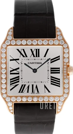 Santos Dumont Silverfärgad/Läder