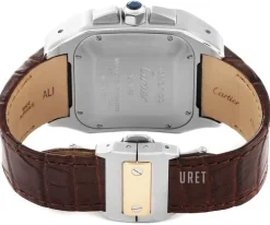 Santos Santos 100 Silverfärgad/Läder 38x38 mm