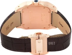 Santos Santos 100 Silverfärgad/Läder 38x38 mm