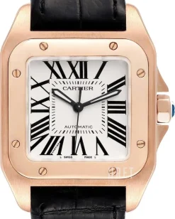 Santos Santos 100 Silverfärgad/Läder 32x32 mm