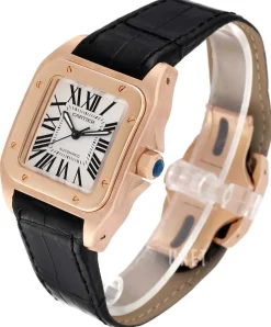 Santos Santos 100 Silverfärgad/Läder 32x32 mm