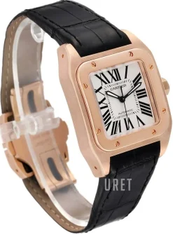 Santos Santos 100 Silverfärgad/Läder 32x32 mm