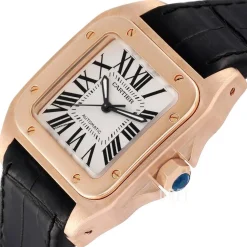 Santos Santos 100 Silverfärgad/Läder 32x32 mm