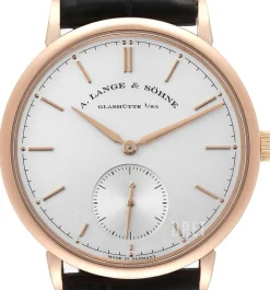 Saxonia Silverfärgad/Läder Ø38.5 mm