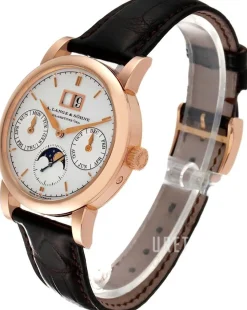 Saxonia Silverfärgad/Läder Ø39 mm