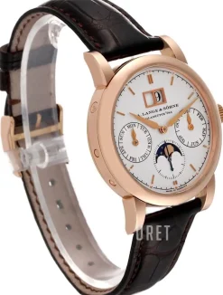 Saxonia Silverfärgad/Läder Ø39 mm