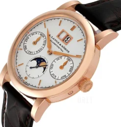 Saxonia Silverfärgad/Läder Ø39 mm